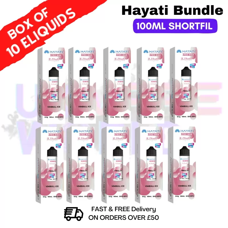 Vimbull ICE Hayati 100ML Box Of 10 + Free NicShots