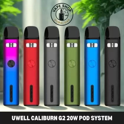 Uwell Caliburn G2 Pod System 20W In Dubai - Carbon Black, Cobalt Green