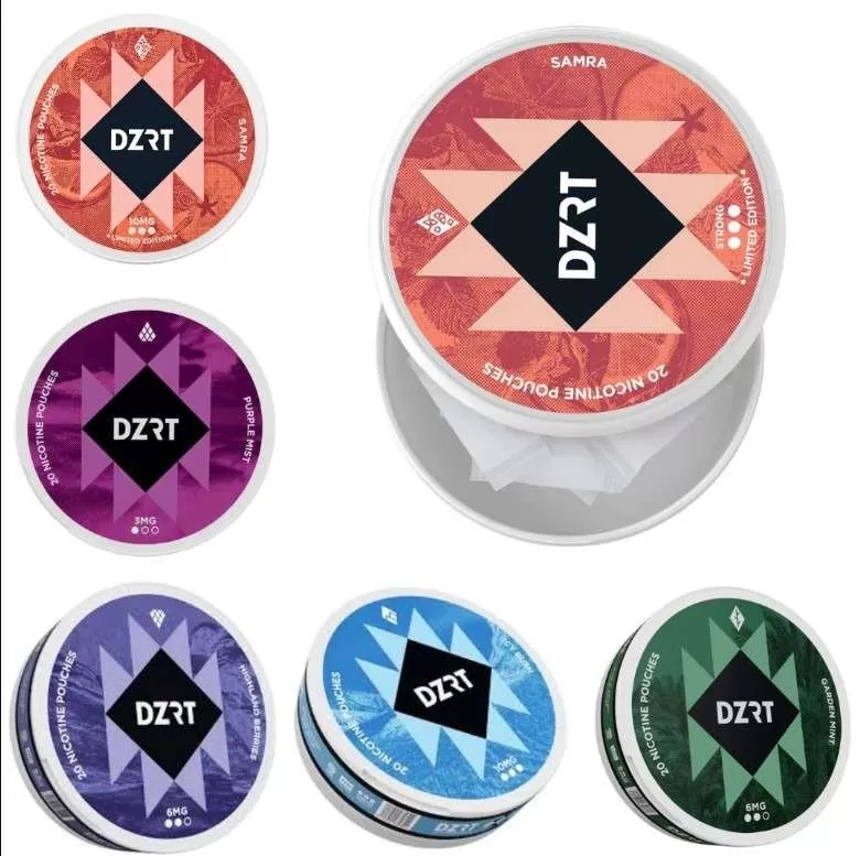 DZRT Nicotine Pouches – Best Vape Kits UAE - Garden Mint - 6mg, Highland Berries - 10mg; FullBox, One-piece