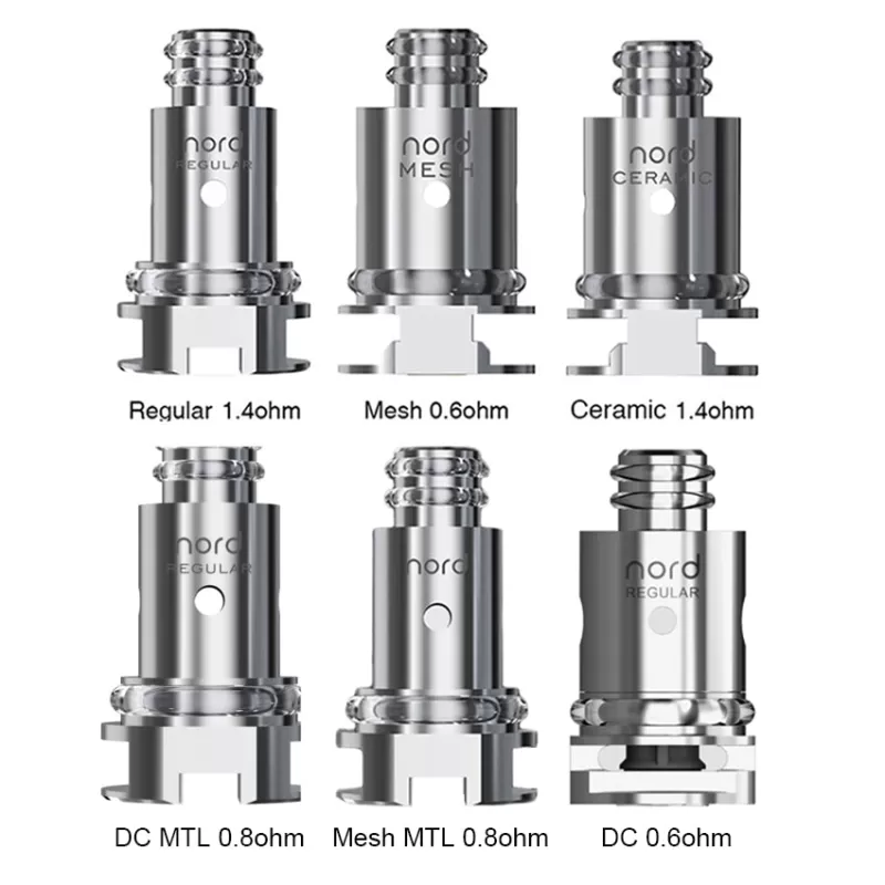 5pcs-pack - Smok Nord Replacement Coils for Priv N19 Kit, Vape Pen Nord 19 kit, Vape Pen Nord 22 Kit, Nord Aio 19 Kit, Nord Aio 22 Kit, Alike Kit, Nord 2 Kit, Fetch Mini Kit, RPM40 Kit, Nord (57924A)
