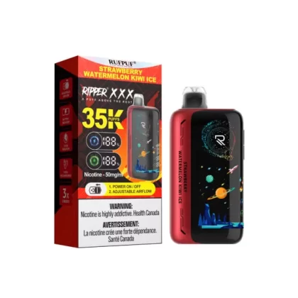 RufPuf Ripper XXX 35K Puffs Disposable Vape 50mg – Strawberry Watermelon Kiwi Ice