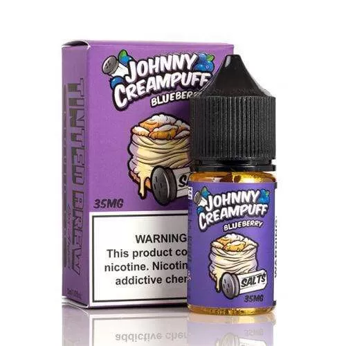 JOHNNY CREAMPUFF SALT – BLUEBERRY BY TINTED BREW JUICE CO. – 30ML – 35MG - 35mg / 50mg