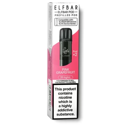 Pink Grapefruit Elfbar 600 Prefilled Pods - 20 mg/ml