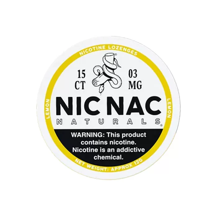Nic Nac Lemon Nicotine Lozenges - 20 per can - 3 mg - Image 3