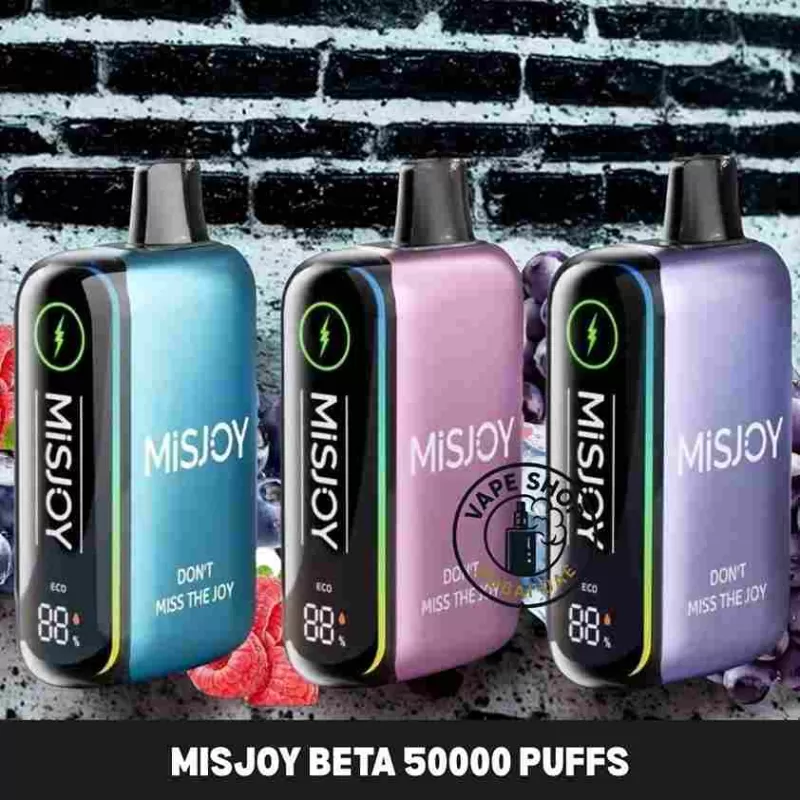 MISJOY Beta 50000 Puffs Disposable Vape 50mg in UAE - 10PCS-1BOX, 1PCS-1PACK; Bad Bull, Blueberry Raspberry