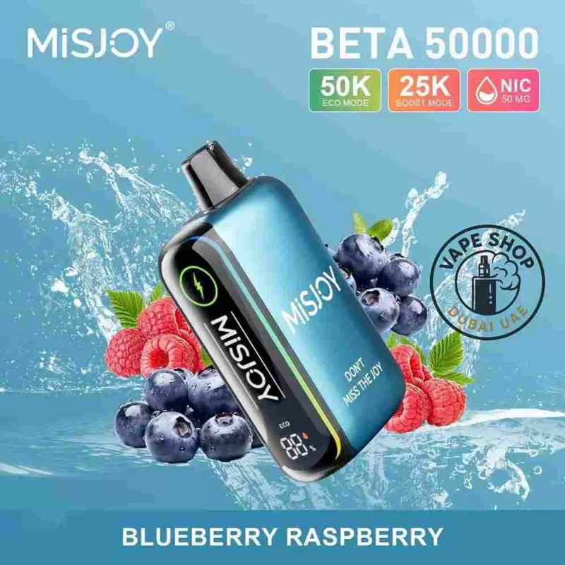 MISJOY Beta 50000 Puffs Disposable Vape 50mg in UAE - 10PCS-1BOX, 1PCS-1PACK; Bad Bull, Blueberry Raspberry - Image 3