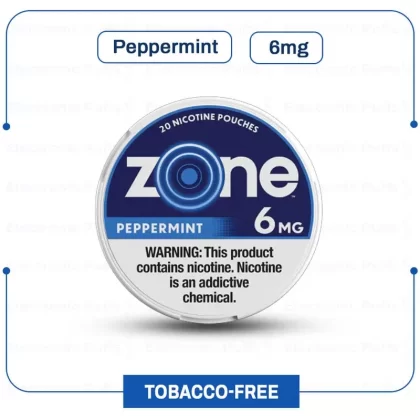 Buy zone Peppermint 6MG Nicotine Pouches Online - Ejuicewarehouse