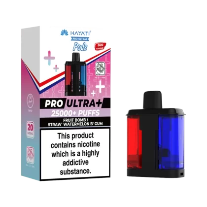 Fruit Bomb / Straw' Watermelon B'gum Hayati Pro Ultra Plus Refill Pack - 20mg - Vape Product