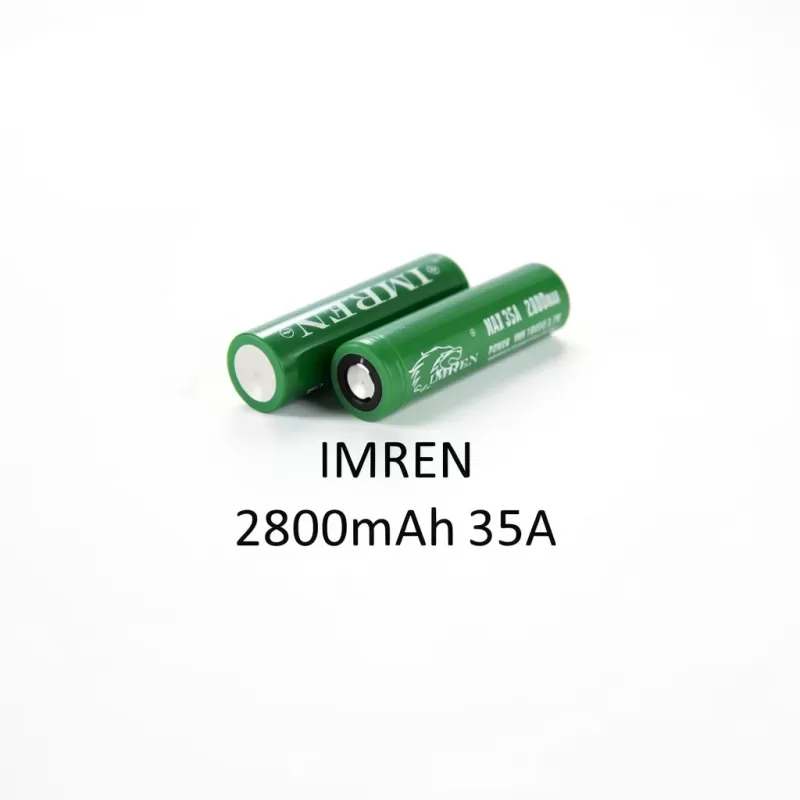 Imren 18650 2800mAh 35A VERDE FLAT 2UDS