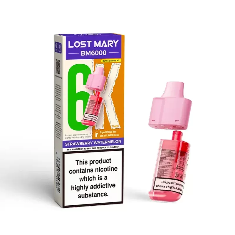 LOST MARY BM6000 WATERMELON STRAWBERRY PREFILLED REFILL PODS