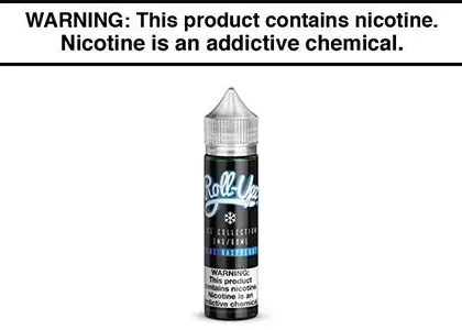 BLUE RASPBERRY ICE BY JUICE ROLL UPZ 60ML - Vape Product, Vape Product (59A621)
