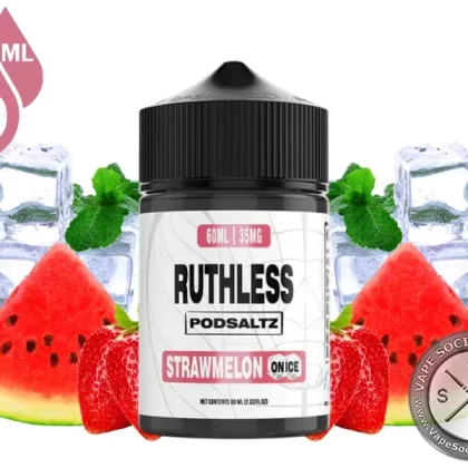 Strawmelon On Ice Ruthless Essentials Pod Salt 60ml