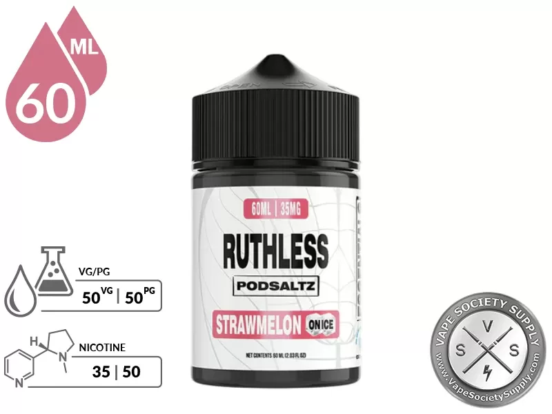 Strawmelon On Ice Ruthless Essentials Pod Salt 60ml - Image 2