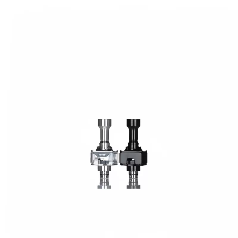 UNKWN Glitch Boro RBA – 4.7mm Chimney, MTL-DL Airflow - Stainless Steel/Clear Barrel, GLOOM