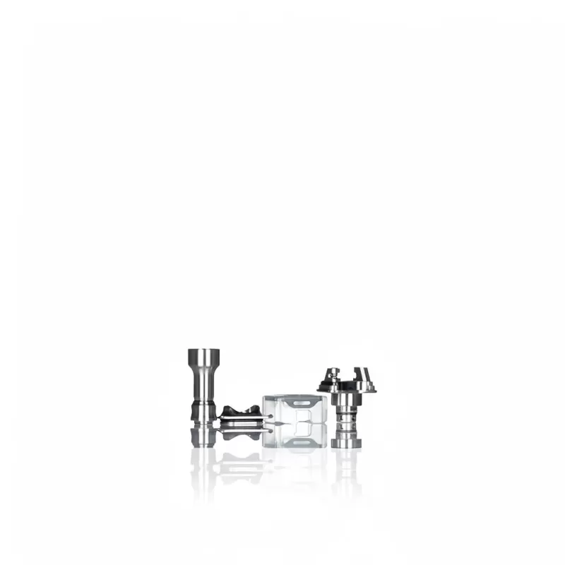 UNKWN Glitch Boro RBA – 4.7mm Chimney, MTL-DL Airflow - Stainless Steel/Clear Barrel, GLOOM - Image 3