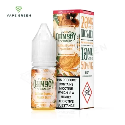 Valencia Orange and Passion Fruit Nic Salt E-Liquid by Ohm Boy Volume II - Eliquidsupply