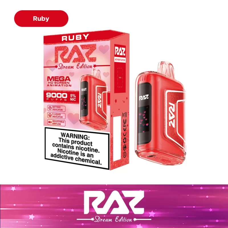 RAZ TN9000 Disposable Device – 9000 Puffs - Ruby (Dream Edition) - Image 3