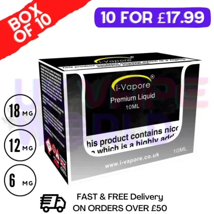 H Burg i-Vapore E-Liquid 100ML Multi-Pack (10X10ML)