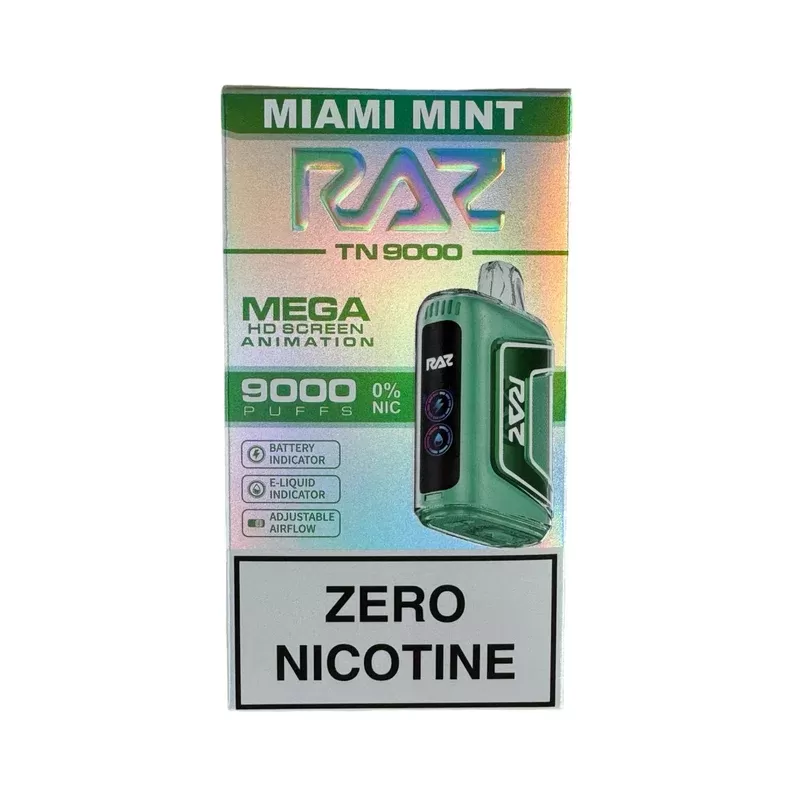 Miami Mint – RAZ TN9000 – Zero Nicotine