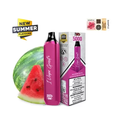 IVG 5000 PUFFS DISPOSABLE VAPE – Watermelon Ice