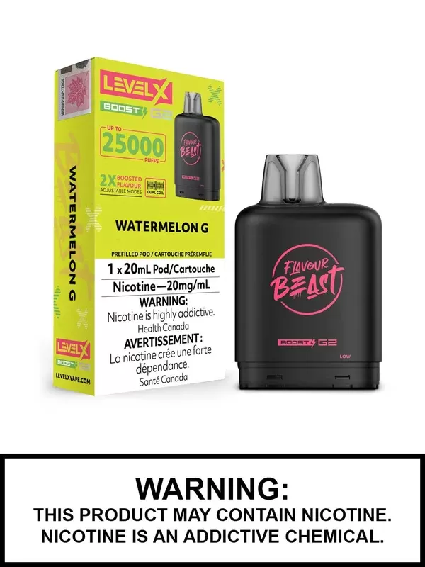 Watermelon G Flavour Beast Level X Boost G2 Pods