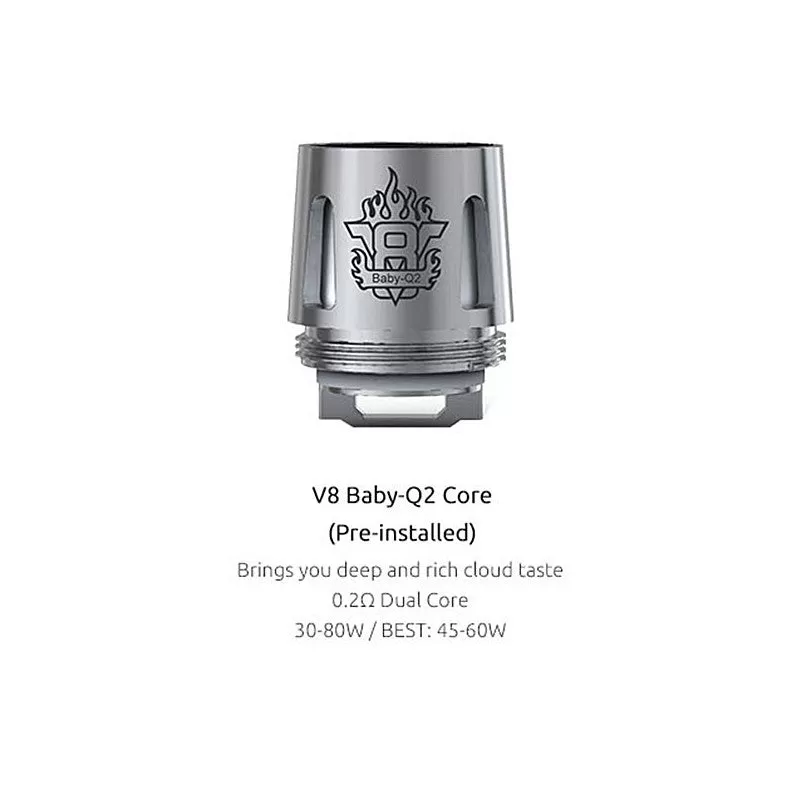 SMOK V8 Baby-Q2 0.4-0.6 Ohm Coil 5PCS-PACK - 0.4ohm - Image 3