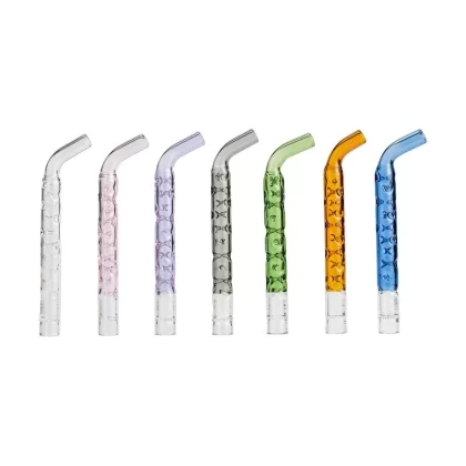 Bent Mouth Cooling Stem for Solo 2, Solo 2 Max , Solo 3 Vaporizer - Color#Grey>Clear>Purple>Yellow>Green>Blue>Pink