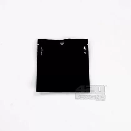 Black-Black 2″ x 2″ Mylar Flat Seal Zip Bags (0.5 grams) 1000/Box - Vape Store