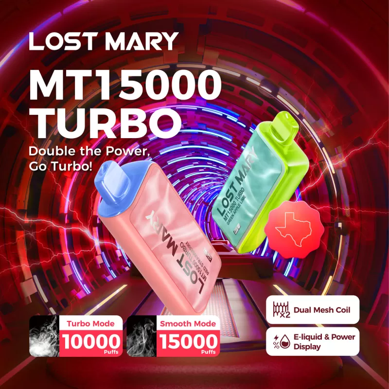 Made in Indonesia | Lost Mary MT15K Turbo Disposable - 15,000 Puffs - Watermelon B-Burst