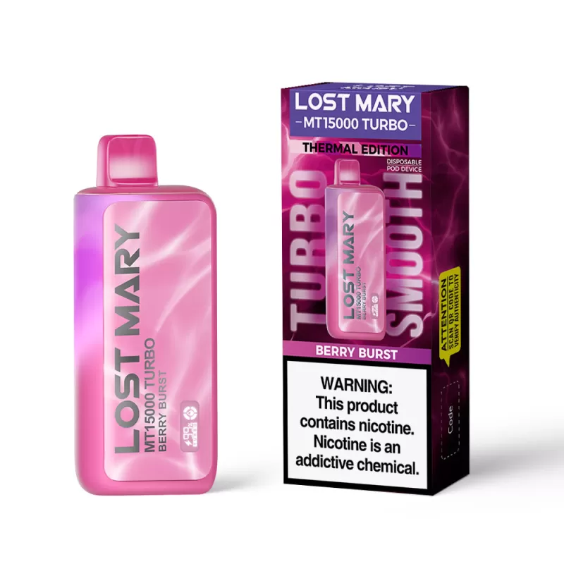 Made in Indonesia | Lost Mary MT15K Turbo Disposable - 15,000 Puffs - Watermelon B-Burst - Image 3