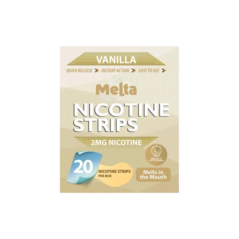 Melta Vanilla Nicotine Strips - Strength#2MG