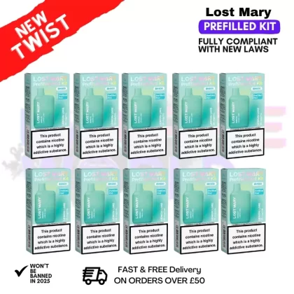Lemon Lime Lost Mary 600 Puff Bars Pack Of 10 (NEW)