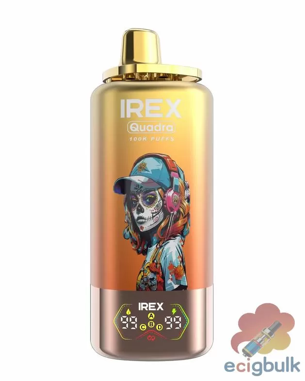 IREX QUADRA 4-in-1 100K Puffs Disposable Vape | 100ml Juice, Rechargeable - Image 2