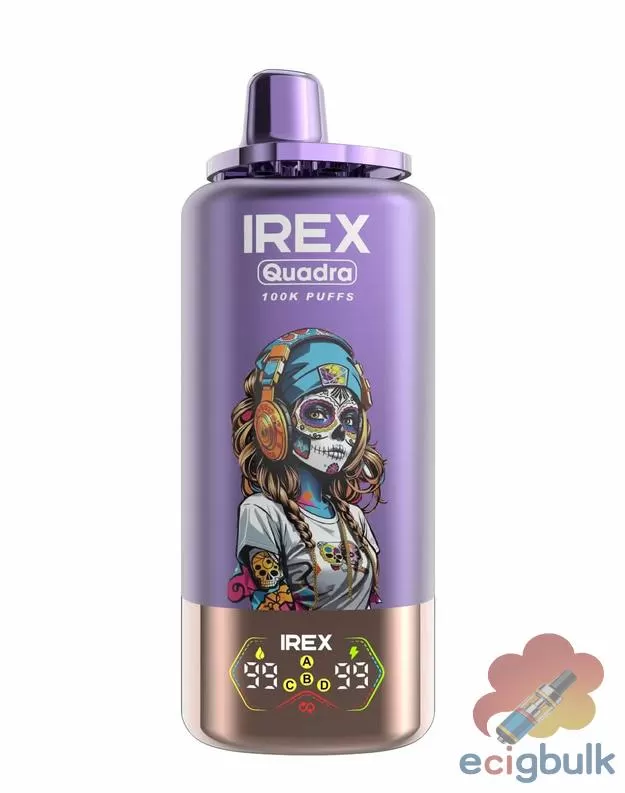IREX QUADRA 4-in-1 100K Puffs Disposable Vape | 100ml Juice, Rechargeable - Image 3