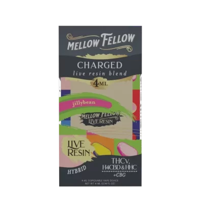 Mellow Fellow Charged Blend 4ml Live Resin Disposable Vape Jilly Bean - Ejuicewarehouse