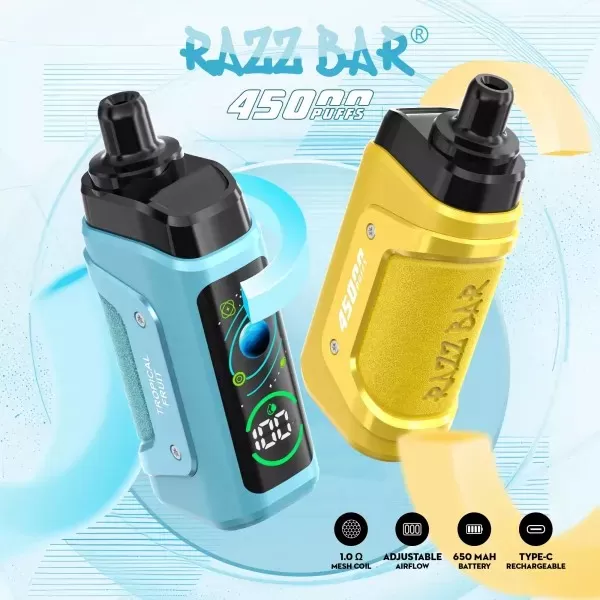 Razz Bar 45000 – 45K Puffs Mesh Coil 2% 5% Nicotine Disposable Vape - Flamevape