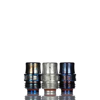 YG Creations SUP Integrated Boro Drip Tip (DISCONTINUED) - Damascus, Damasteel
