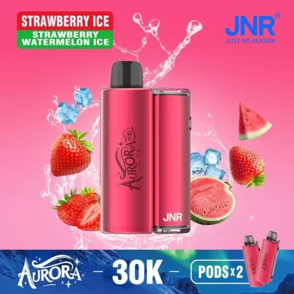 Strawberry Ice/Strawberry Watermelon Ice JNR Aurora 30k Puffs Pod Vape Kit
