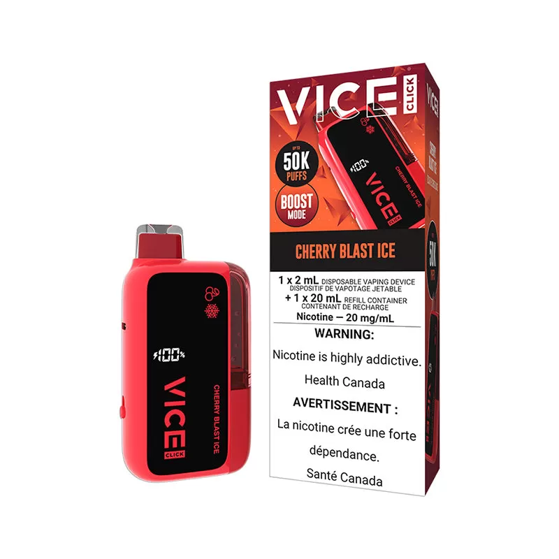 VICE CLICK 50K Disposable Vape - Cherry Blast Ice / 20MG - Image 3