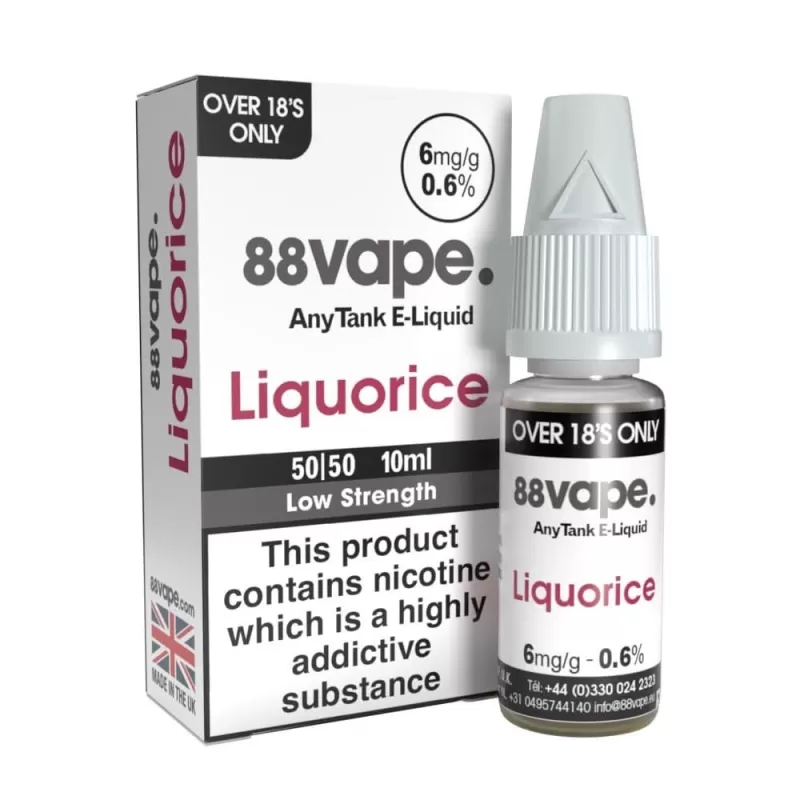Liquorice E-Liquid Anytank & Original Series by 88vape (10ml) - 11mg
