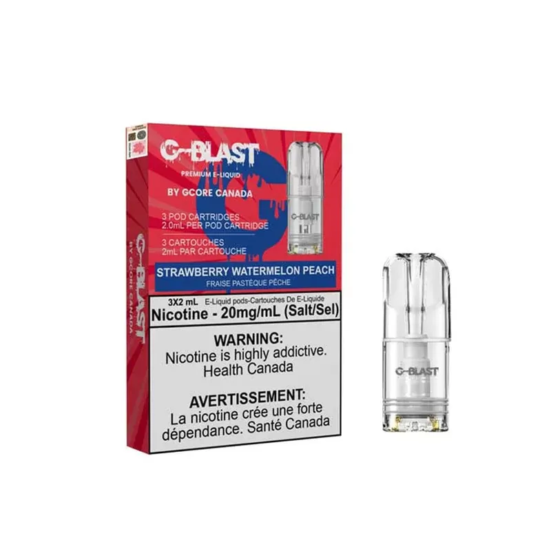 Stlth Compatible G-Blast Strawberry Watermelon Peach Vape Pods