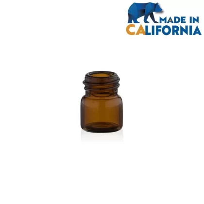 American Glass Vial | Oil Vial 13/425 Thread | 19mm – Amber – 144 Count