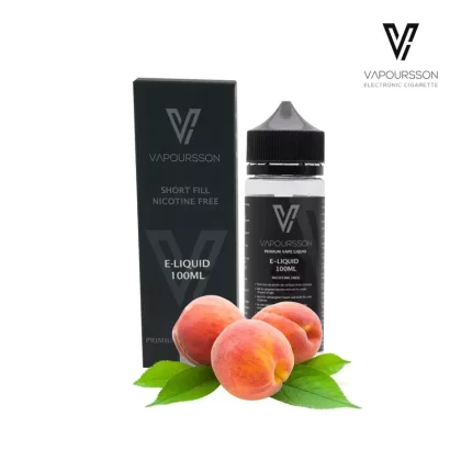 Vapoursson e-Liquid – Juicy Peach 0mg 100ml Shortfill | Cigee