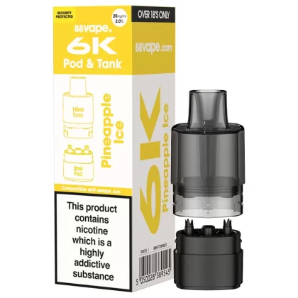 88Vape 6K Pineapple Ice Refill Pack