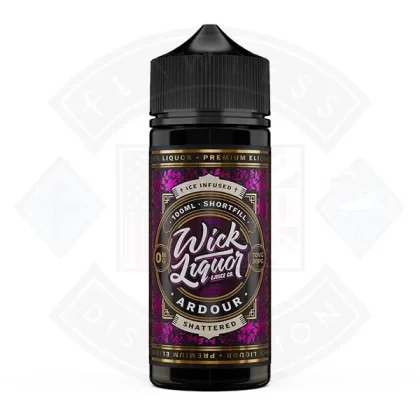 Wick Liquor Ardour Shattered 0mg 100ml Shortfill E-liquid - Eliquidsupply