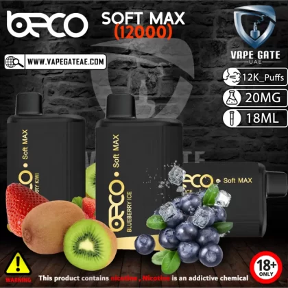 BECO SOFT MAX DISPOSABLE VAPE (12000 PUFFS) - 20 mg / Premium Menthol