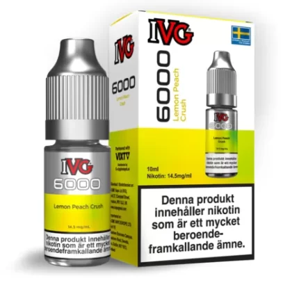 IVG Salt 6000 – Lemon Peach Crush 14,5mg 10ml - E Ciggbolaget Se
