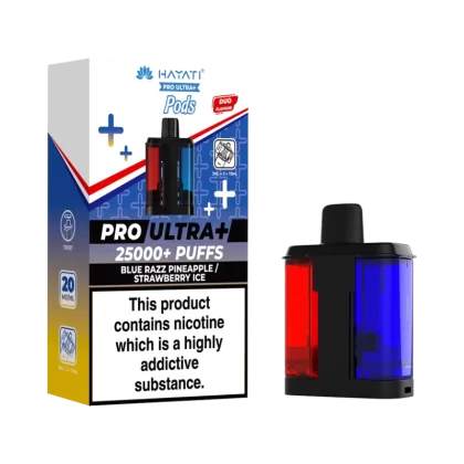 Blue Razz Pineapple / Strawberry Ice Hayati Pro Ultra Plus Refill Pack - 20mg - Vape Product (A1BFFA)