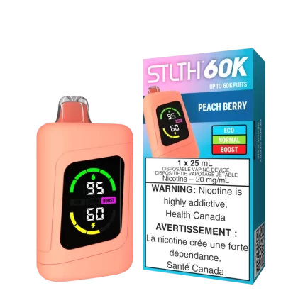 STLTH 60K - Peach Berry - 20 mg/mL (wholeseller) - Excise AB, 20 mg/mL - AB