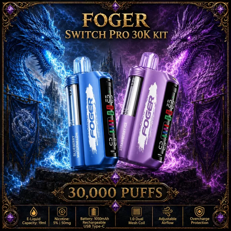 Foger Switch Pro 30K KIT TEXAS COMPLIANT AVAILABLE - Strawberry Banana (Texas Compliant)